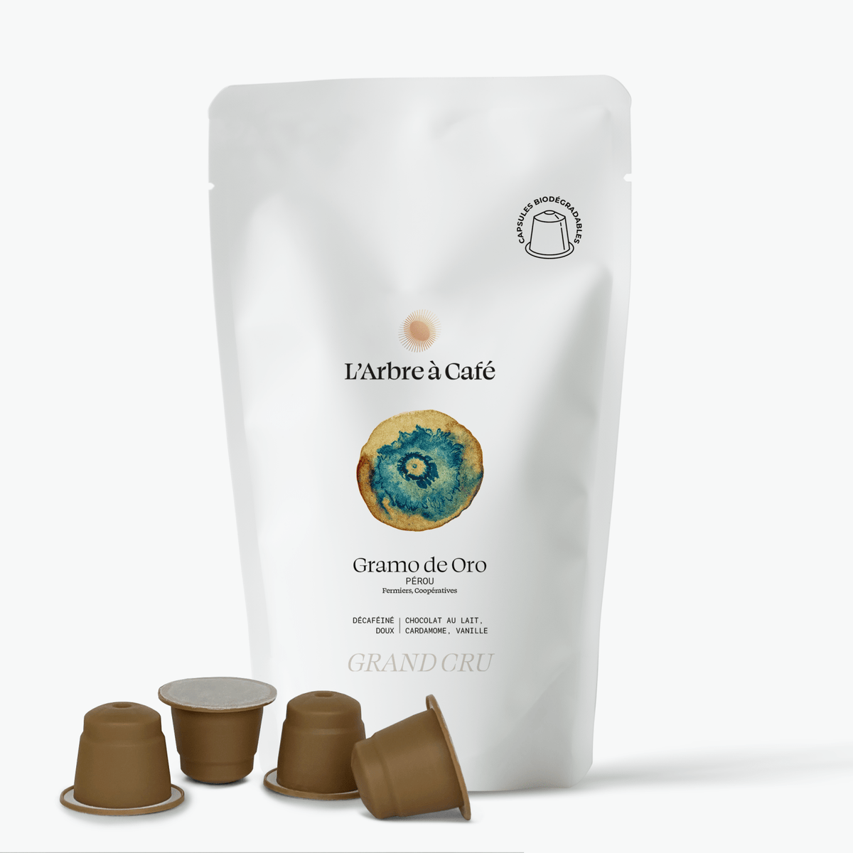 Gramo de oro in organic capsules - degradable - Coffee - L'Arbre à Café