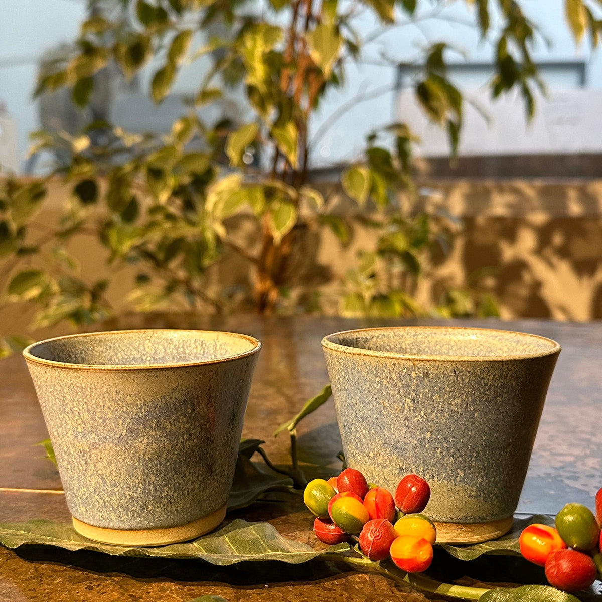 Tasse à café artisanale en grès de La Borne - 170ml