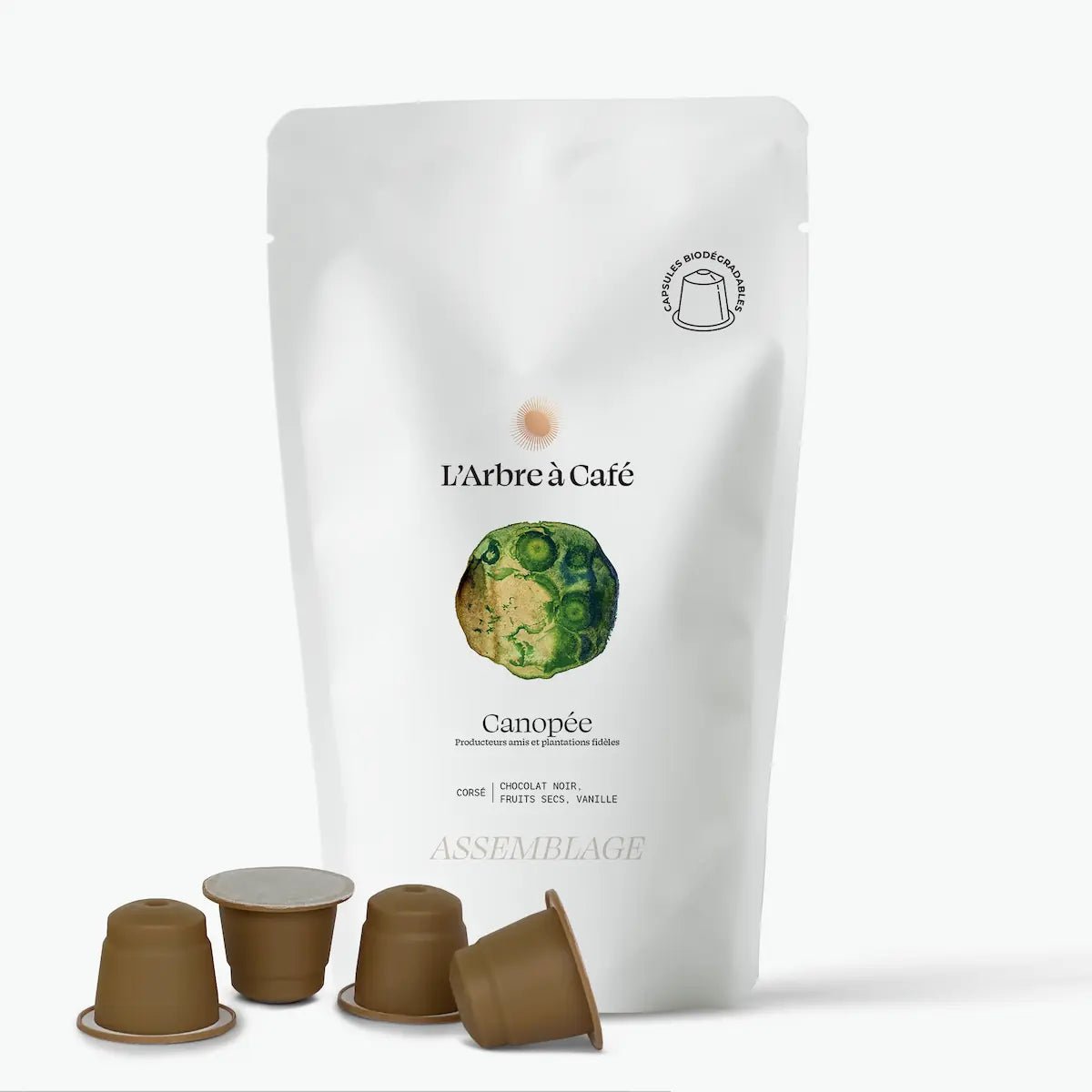 Canopée en capsules bio - dégradables - Café - L'Arbre à Café