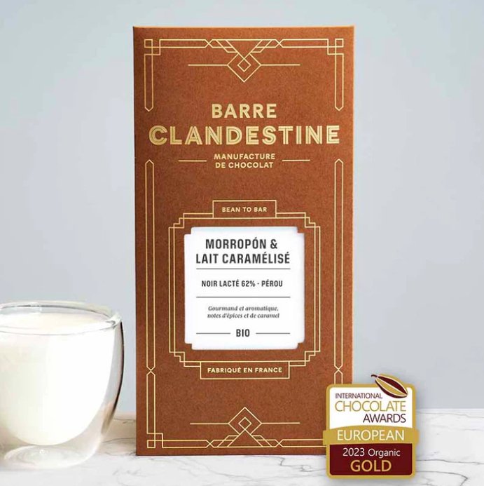 Chocolat noir lacté Morropón & lait caramélisé - Pérou - Barre Clandestine - Chocolat - L'Arbre à Café