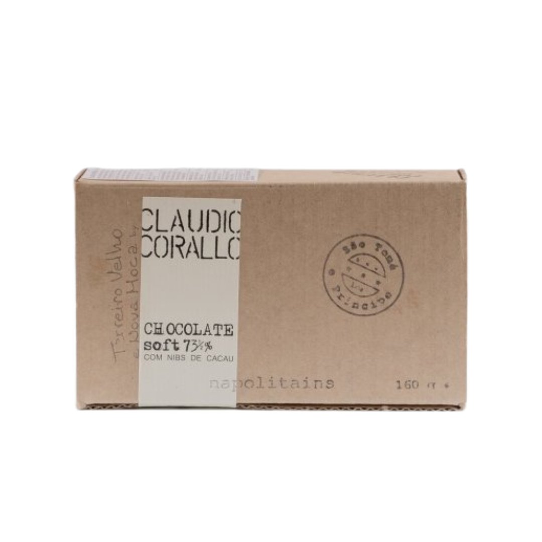 Napolitain 73,5% éclats de fèves de cacao - Claudio Corallo - Chocolat - L'Arbre à Café
